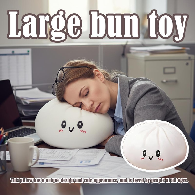 Giant Dumpling Plush Pillow Soft Squishy Toy for Stress Relief Cozy Companion for Kids & Adults Perfect Sofa