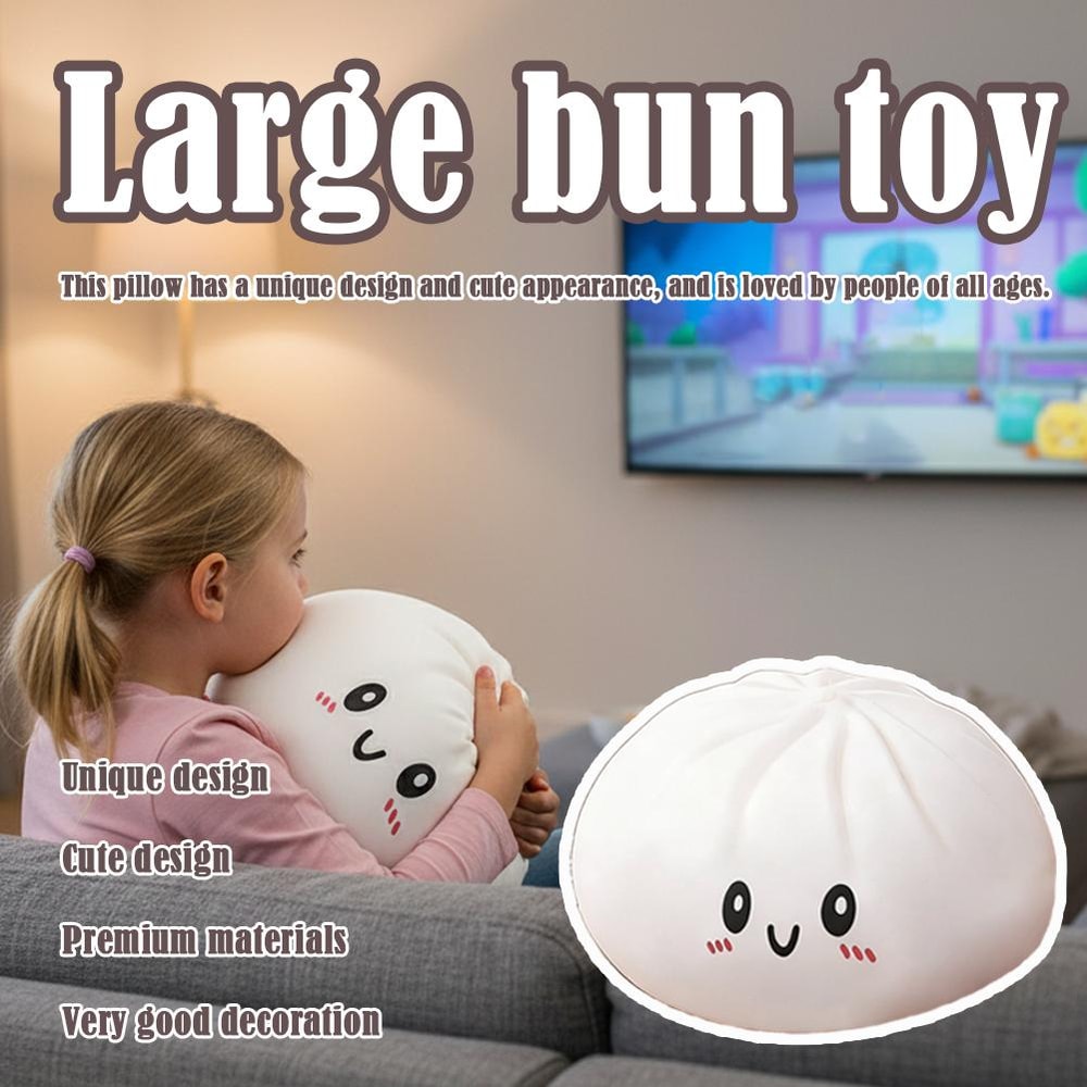 Giant Dumpling Plush Pillow Soft Squishy Toy for Stress Relief Cozy Companion for Kids & Adults Perfect Sofa