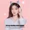 Cute Cat Ear Wireless Headphones with Microphone RGB Noise Cancelling Kids Headset for Stereo Music