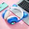 Cute Cat Ear Wireless Headphones with Microphone RGB Noise Cancelling Kids Headset for Stereo Music