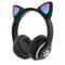 Cute Cat Ear Wireless Headphones with Microphone RGB Noise Cancelling Kids Headset for Stereo Music