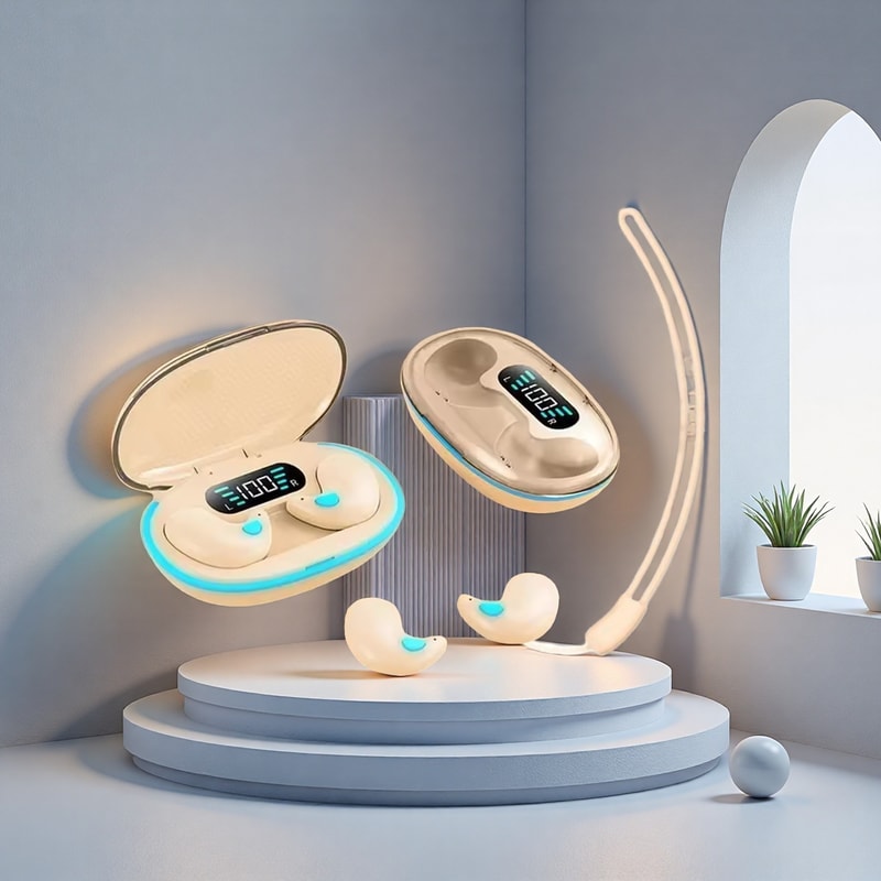 SleepEase Waterproof Sleeping Bluetooth Earbuds with Mic