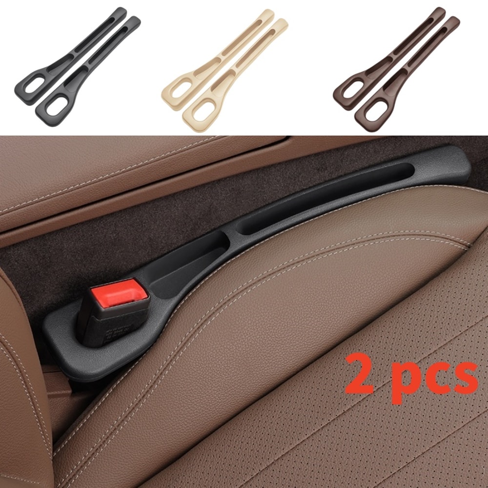 Waterproof PU Car Seat Gap Filler Organizer With Dual Storage Grooves 1