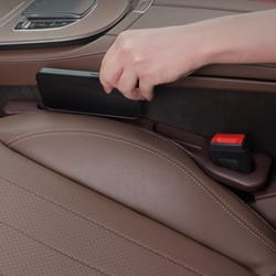 waterproof pu car seat gap filler organizer with dual storage grooves