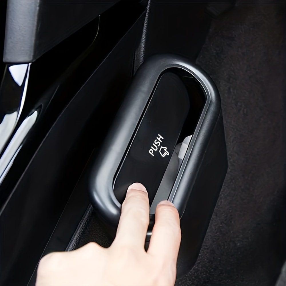 Compact Car Trash Can Mini Garbage Bin With Leakproof Design And Interior Organizer 2