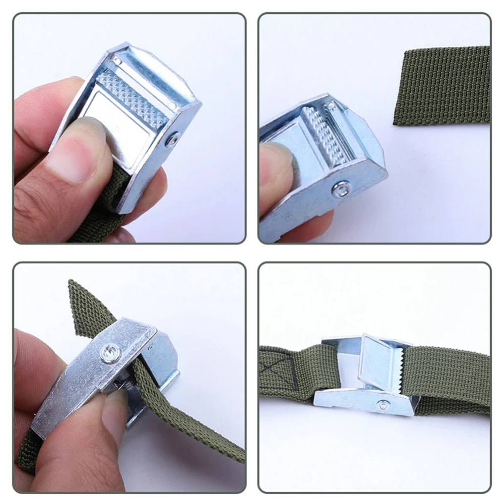 Cargo TieDown Belt With Metal Buckle For Motorcycle And Car Luggage 2