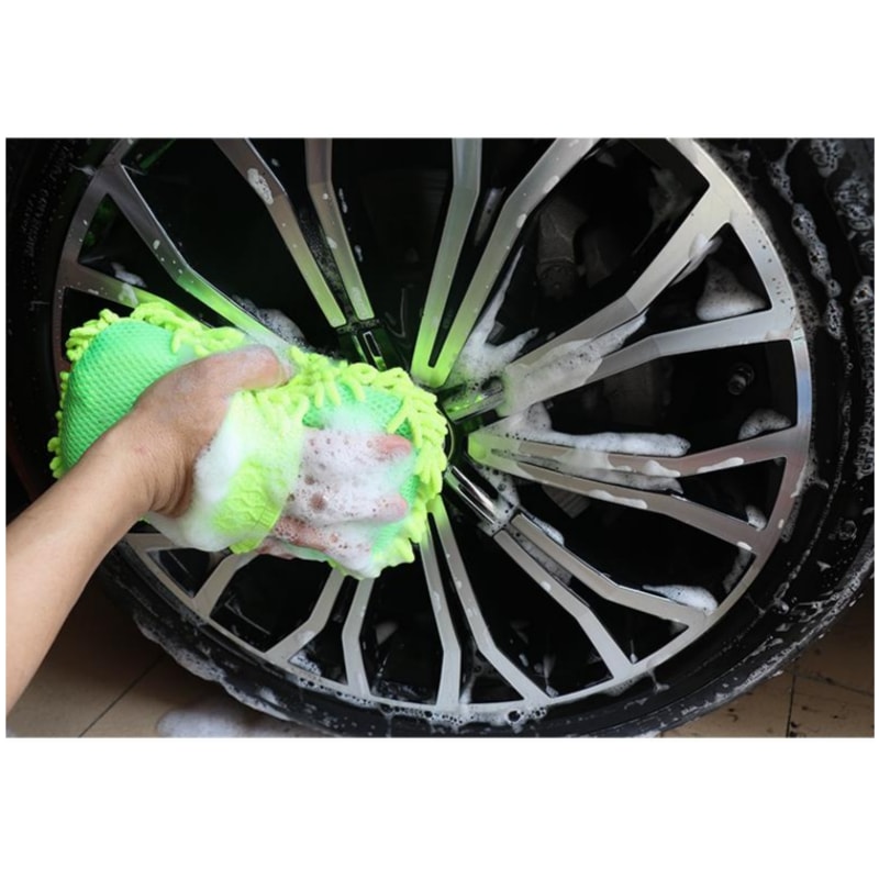 Premium Microfiber Car Wash Sponge & Car Detailing Gloves Auto Care Cleaning Kit for Efficient Scratch Free Washing