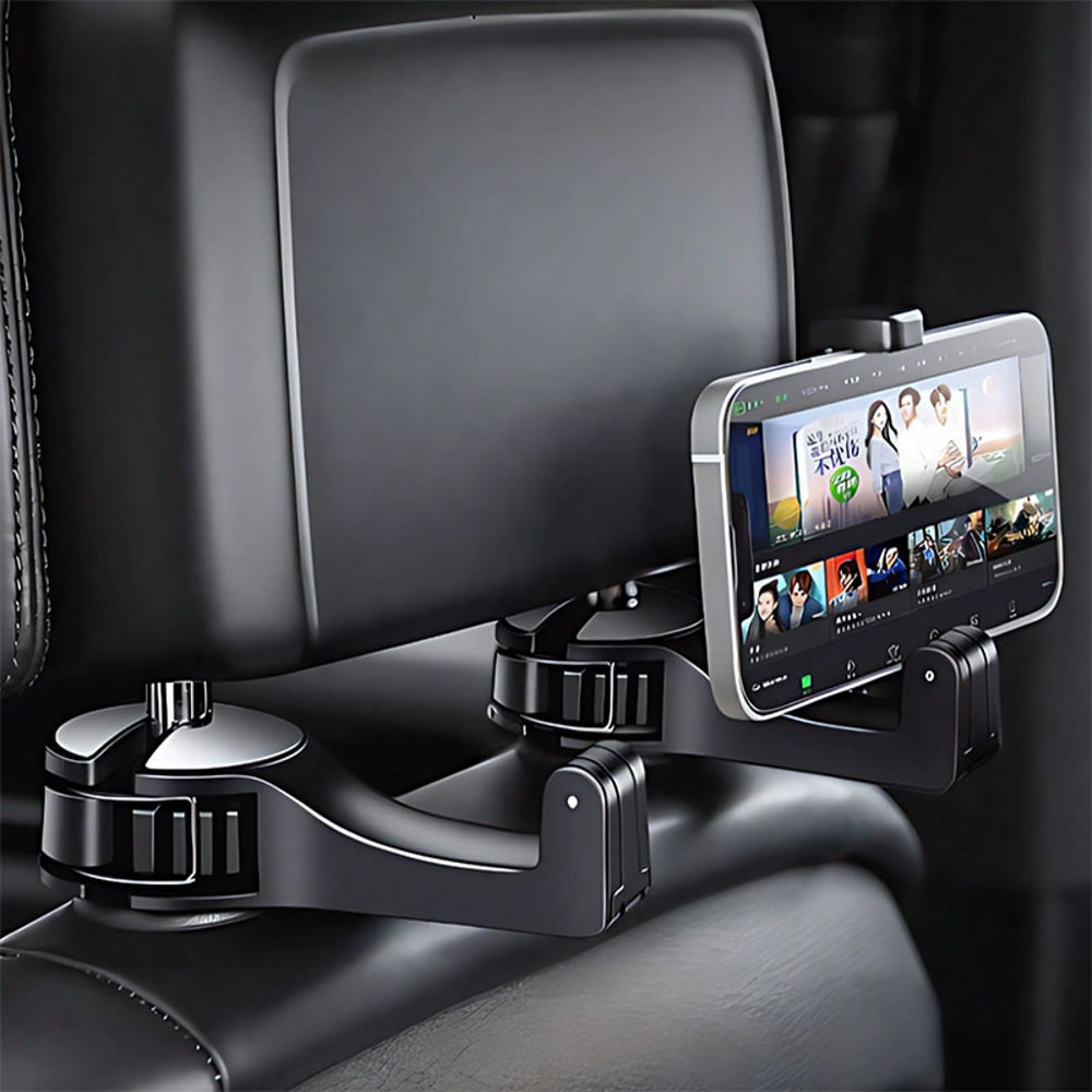 Car Seat Hook Phone Holder Rotatable Soft Silicone Secure Lock Hidden Design Fits Phones