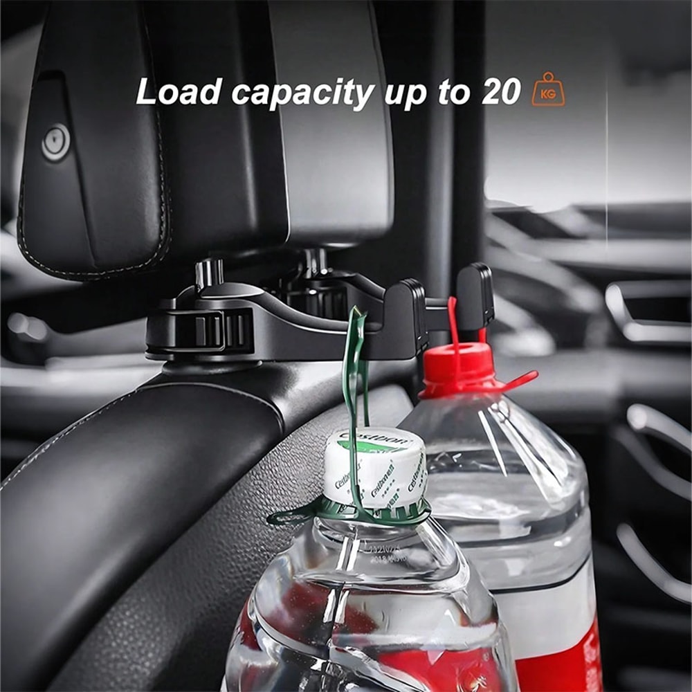Car Seat Hook Phone Holder Rotatable Soft Silicone Secure Lock Hidden Design Fits Phones