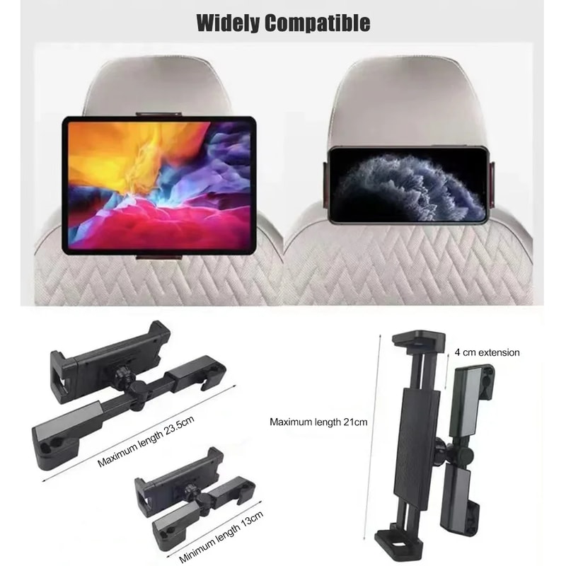 Telescopic Car Phone Holder Universal AntiShake Tablet Mount For Rear Row Auto Phone Stand 3