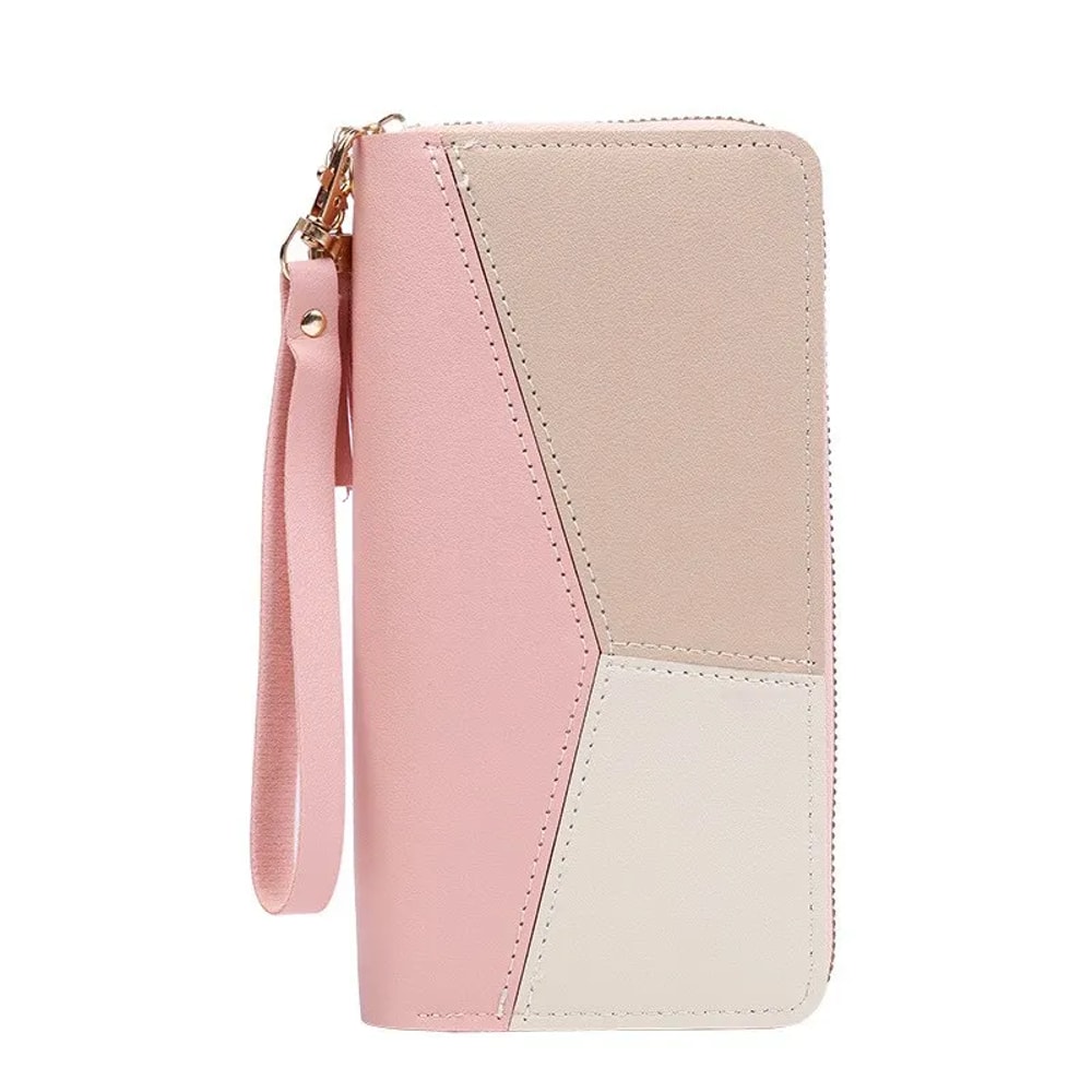Stylish PU Leather Wallet Womens Long Purse With Coin And Card Holder Billfold Wallet 2