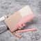 Stylish PU Leather Wallet Womens Long Purse With Coin And Card Holder Billfold Wallet 3