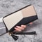 Stylish PU Leather Wallet Womens Long Purse With Coin And Card Holder Billfold Wallet 5