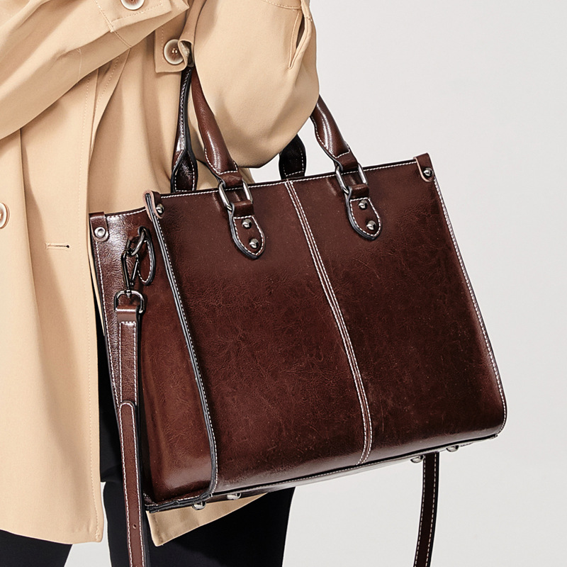 Womens Genuine Leather Crossbody Shoulder Tote Bag Cowhide Messenger Purse For Fashion Shopping And 0