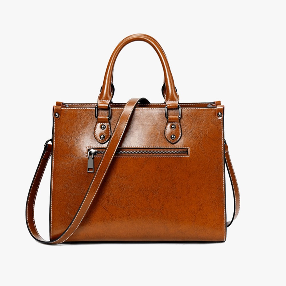 Womens Genuine Leather Crossbody Shoulder Tote Bag Cowhide Messenger Purse For Fashion Shopping And 3