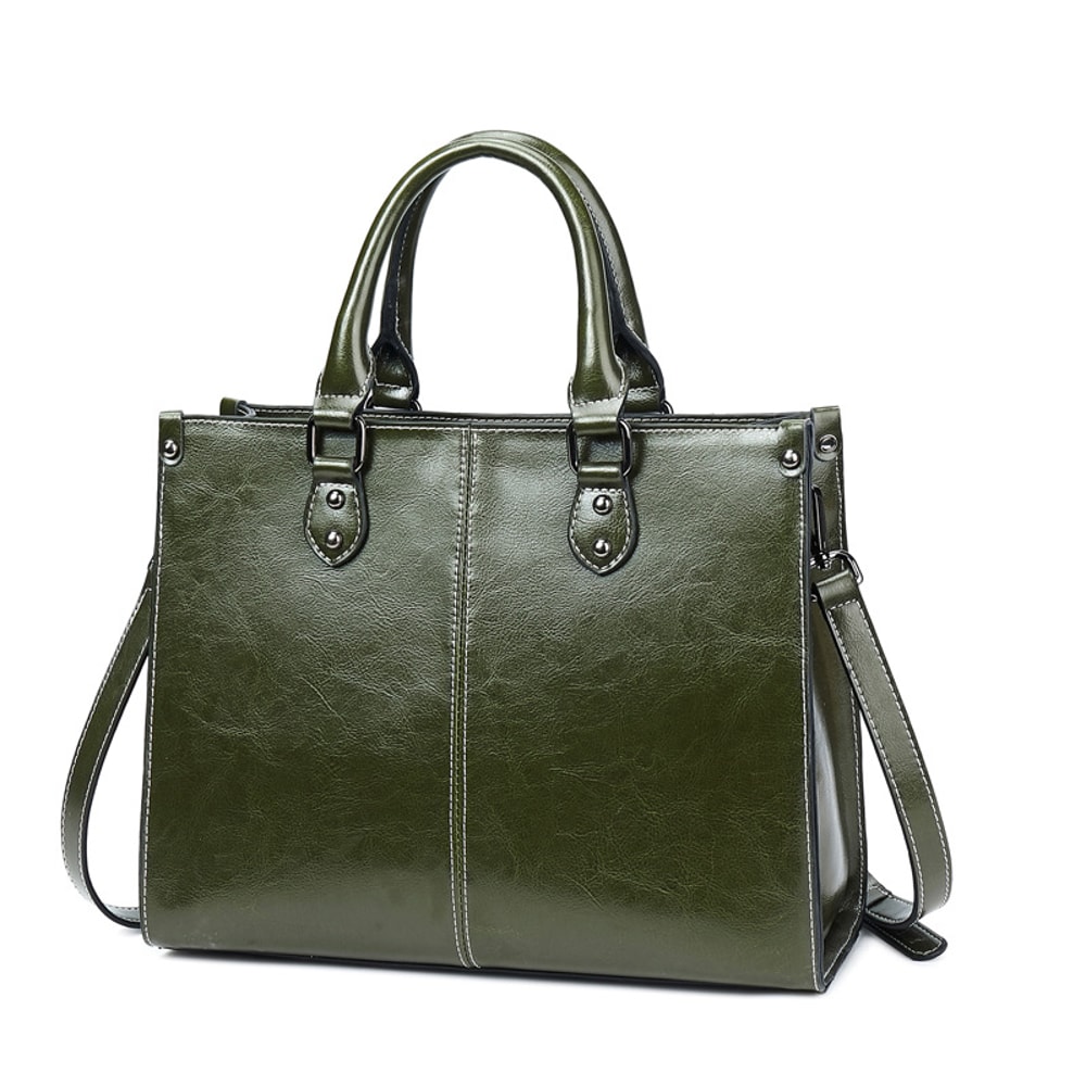 Womens Genuine Leather Crossbody Shoulder Tote Bag Cowhide Messenger Purse For Fashion Shopping And 8