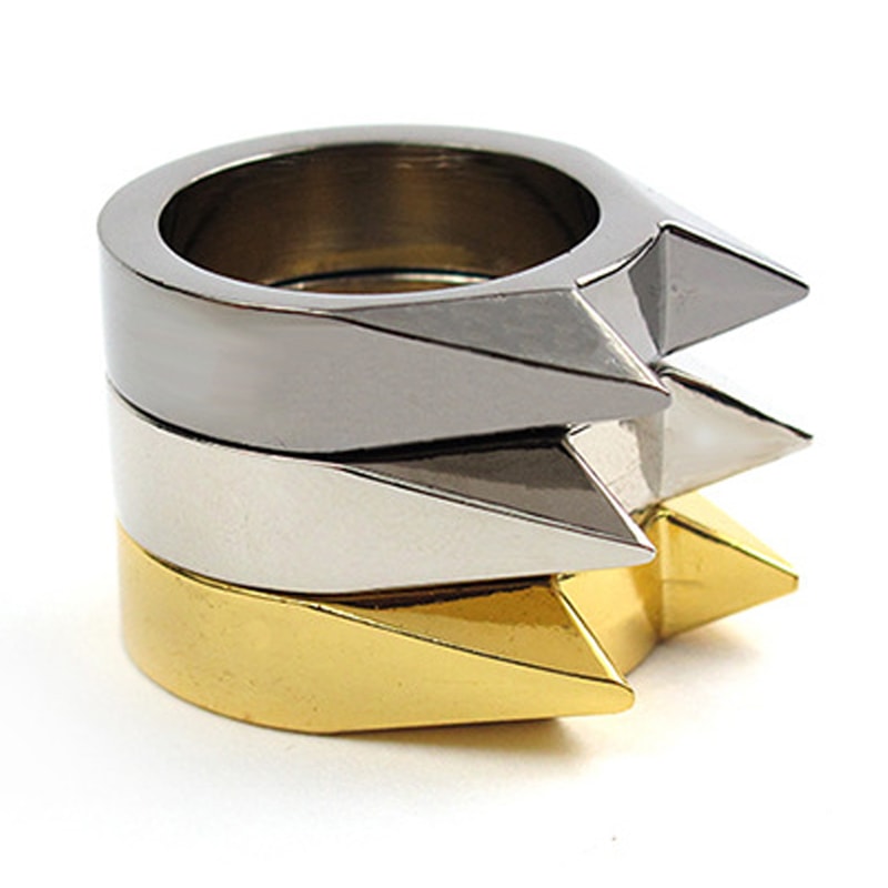 Self Defense Finger Ring Outdoor Survival Window Breaker Cats Ear Metal Defense Ring for Personal Safety