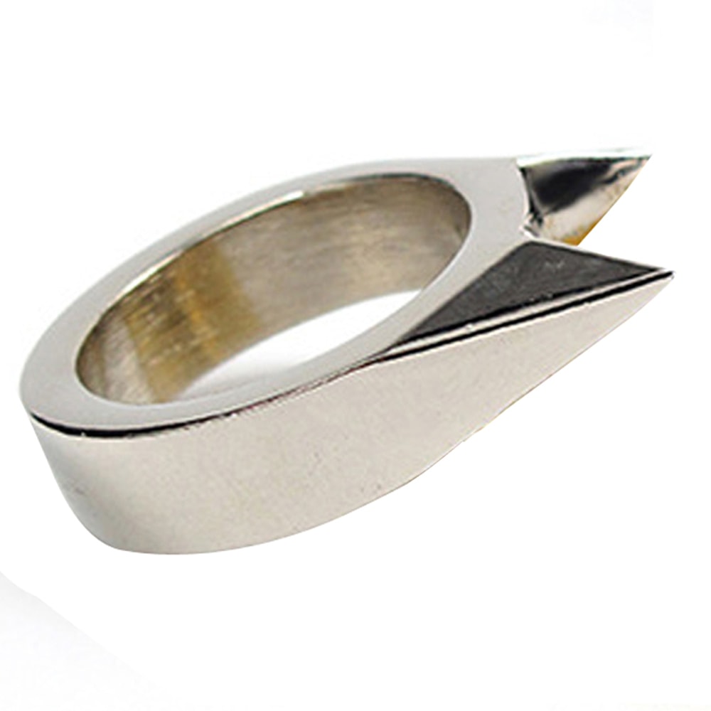 Self Defense Finger Ring Outdoor Survival Window Breaker Cats Ear Metal Defense Ring for Personal Safety