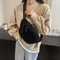 Mens & Womens Casual Solid Color Plush Crossbody Shoulder Bag Versatile Waist Bag for Daily Commuting