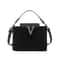 Fashionable Mini Suede Womens Tote Bag with Hardware Lock Buckle Faux Suede Crossbody Shoulder Handbag