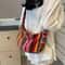 Tribal Style Foldable Crossbody Shoulder Bag With Zipper Closure Striped Flag Pattern Hand Washable 7
