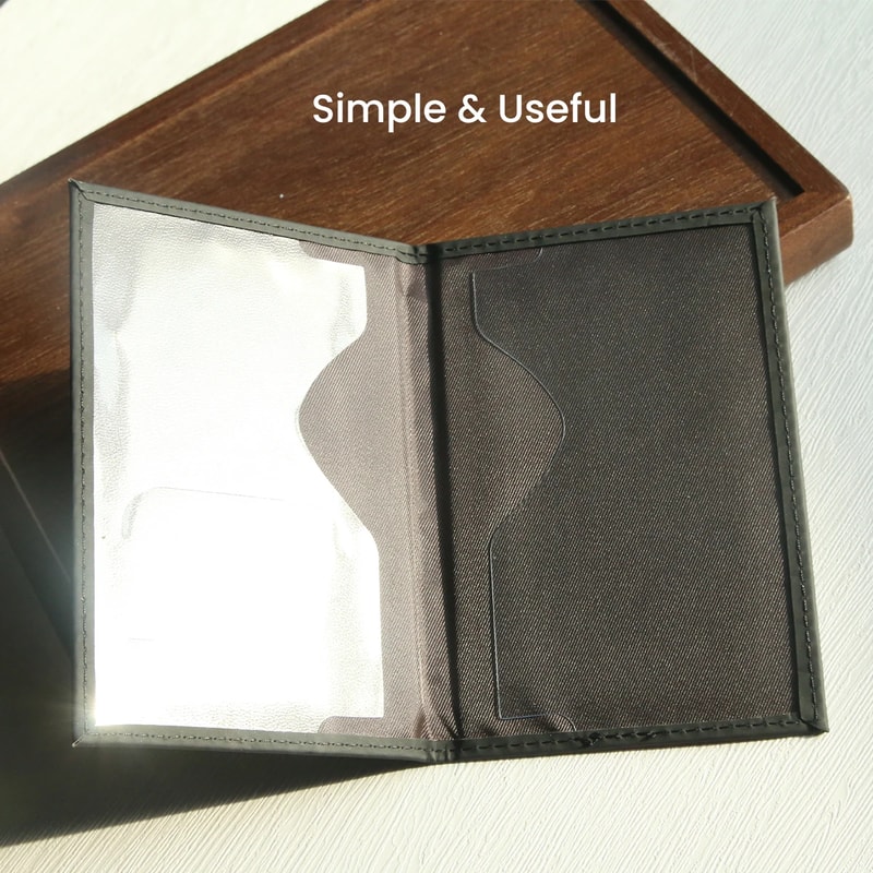 Slim Passport Holder with Cove Map Design Premium PU Leather Travel Essential for All Countries