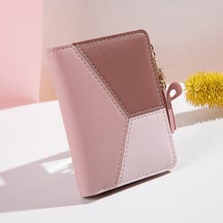 simple style tassel short wallet pu leather coin purse & card holder for women and girls
