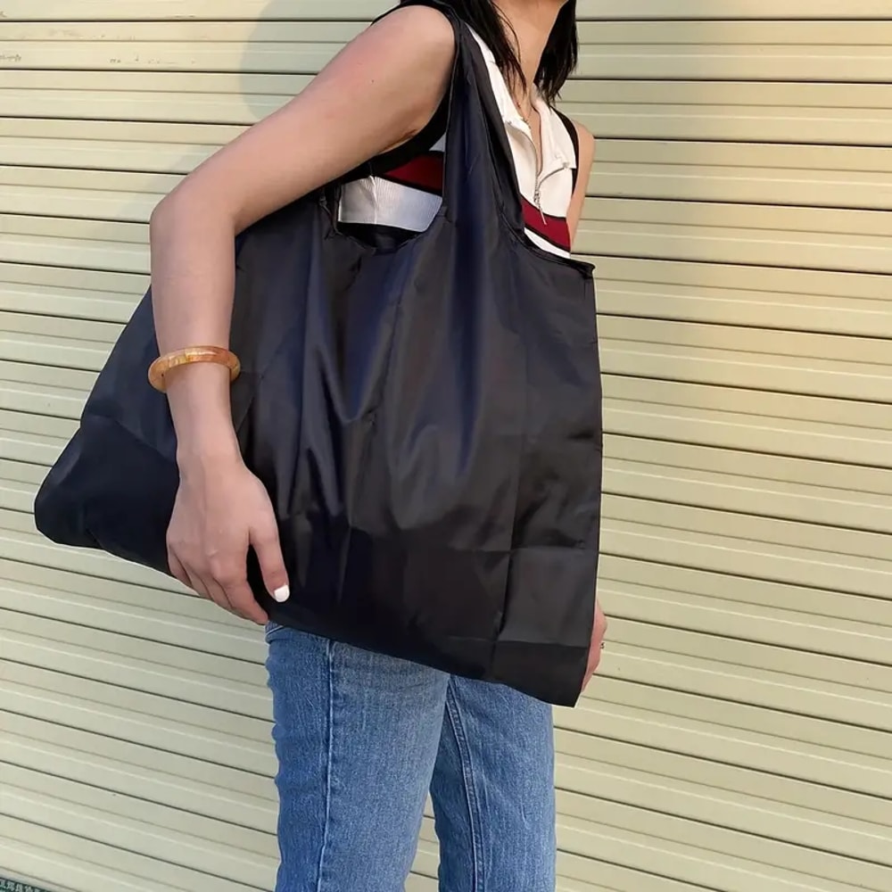 Large Capacity Foldable Eco Friendly Waterproof Shopping Grocery Bag Portable Shoulder Storage Bag 1