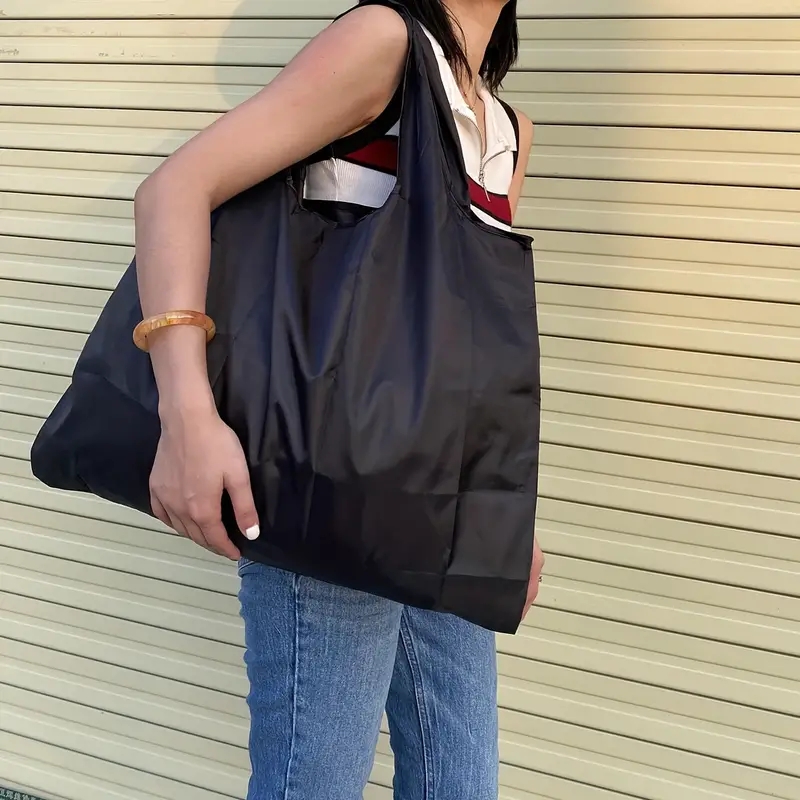 Large Capacity Foldable Eco Friendly Waterproof Shopping Grocery Bag Portable Shoulder Storage Bag 1
