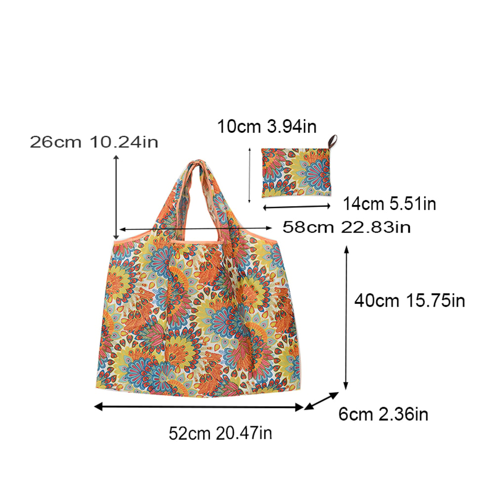 Large Capacity Foldable Eco Friendly Waterproof Shopping Grocery Bag Portable Shoulder Storage Bag 2