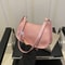 Stylish PU Leather Shoulder Bag For Women Casual Designer Hobos Underarm Handbag 6