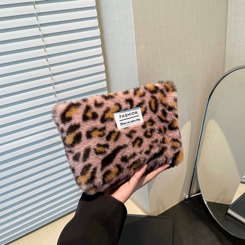 Leopard Print Makeup Bag Large Capacity Cosmetic Travel Toiletry Organizer 4