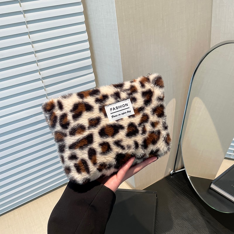 Leopard Print Makeup Bag Large Capacity Cosmetic Travel Toiletry Organizer 5