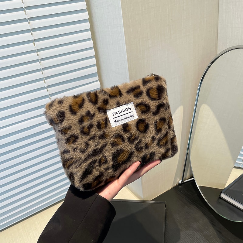 Leopard Print Makeup Bag Large Capacity Cosmetic Travel Toiletry Organizer 6