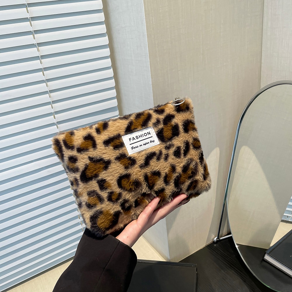 Leopard Print Makeup Bag Large Capacity Cosmetic Travel Toiletry Organizer 7