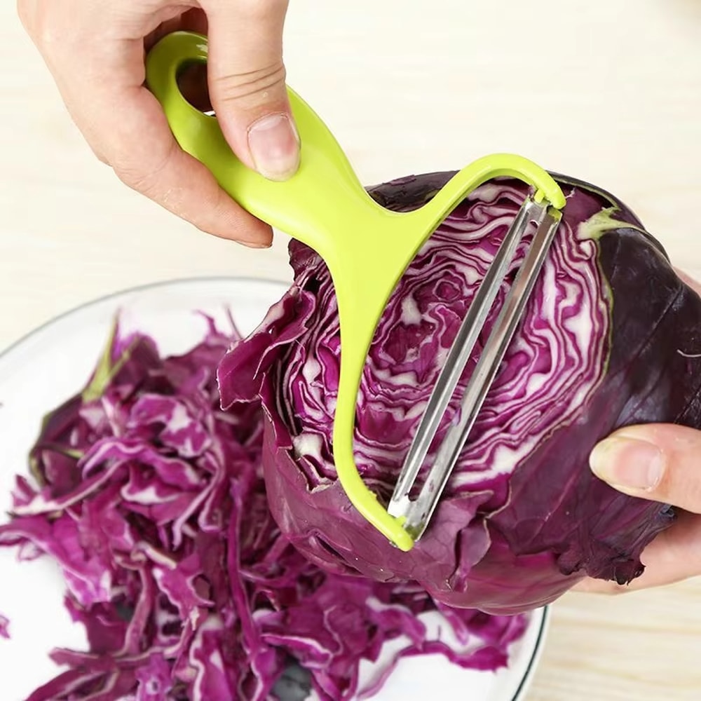 Vegetable Slicer & Cabbage Shredder Multi Function Fruit Peeler & Potato Zester Knife for Easy Meal Prep