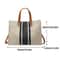 Stylish Large Canvas Stripe Tote Handbag for Women Spacious Top Handle Shoulder & Crossbody Bag
