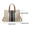 Stylish Large Canvas Stripe Tote Handbag for Women Spacious Top Handle Shoulder & Crossbody Bag