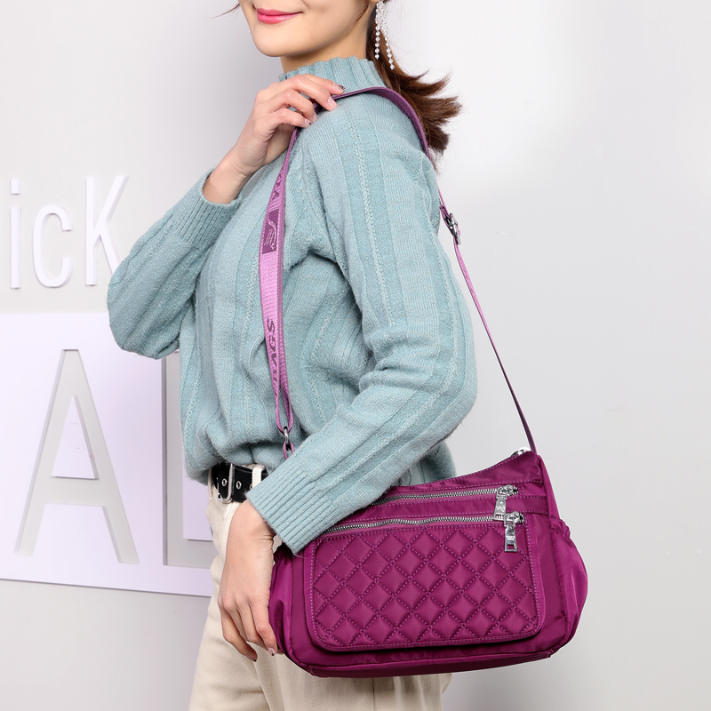Waterproof Womens Nylon Shoulder Bag With Multiple Pockets Stylish Travel Messenger For Daily Use 4