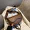 Vintage PU Leather Saddle Bag With Wide Strap Fashionable Crossbody Shoulder Bag 0