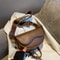 Vintage PU Leather Saddle Bag With Wide Strap Fashionable Crossbody Shoulder Bag 0