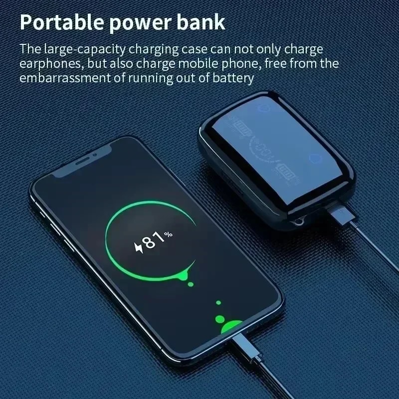 High Fidelity Wireless Headphones with Touch Control Waterproof & Digital Display