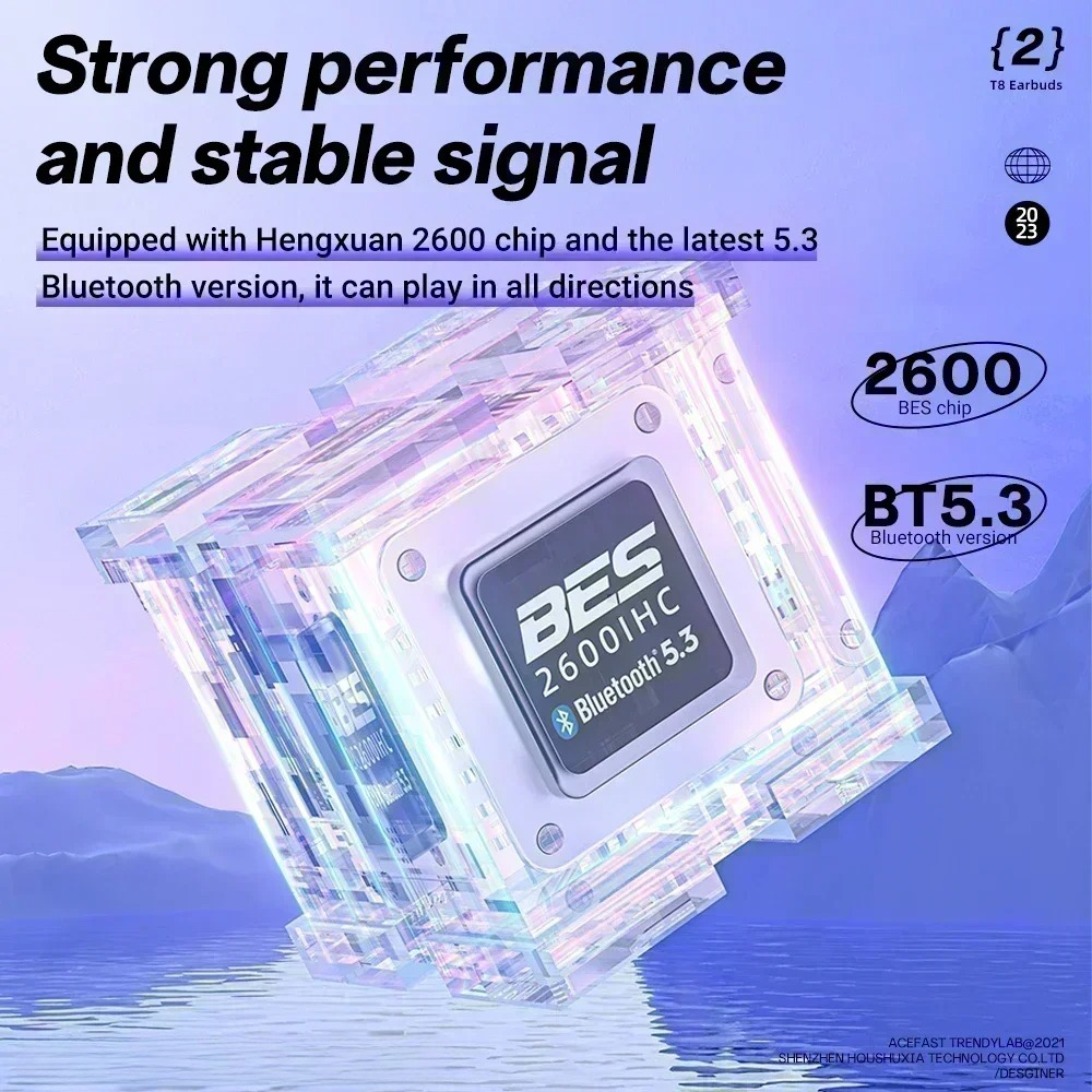 NEW TWS Wireless Earphone Bluetooth Headphones Sport Gaming Headsets with Noise Reduction & Bass