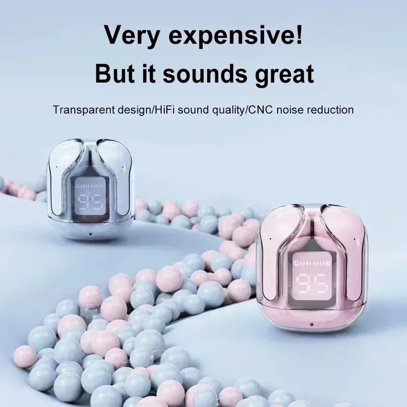 Wireless Mini Earbuds With LED Power Display TWS Bluetooth Headset Stereo Sound Digital Charging C 1