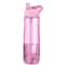 Portable Sports Water Bottle With Straw BPA Free Transparent Plastic Drinkware For Camping Hiking A 4