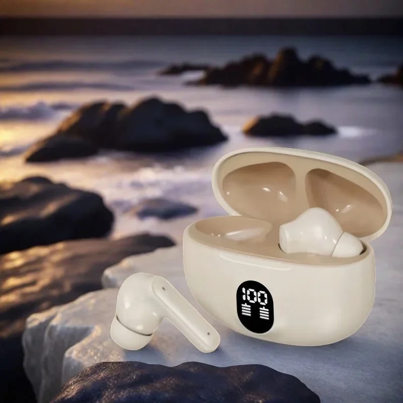 TWS Wireless Bluetooth Headphones with Microphone Noise Cancelling High Fidelity Sound and Deep Bass for Gaming
