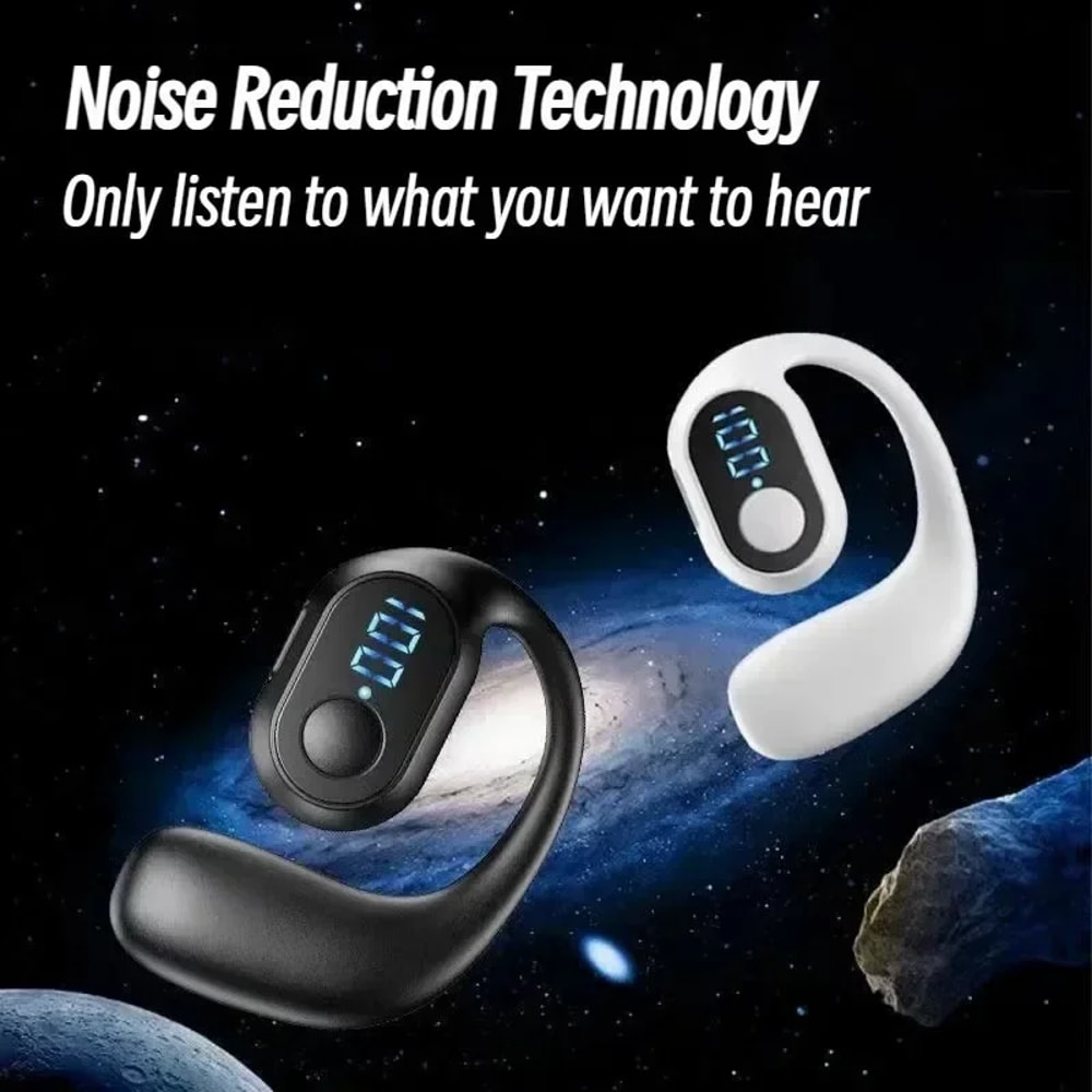 TWS Wireless Earphones with Air Conduction HiFi Sound Noise Cancellation Sports Ear Hook Headset for Smartphones