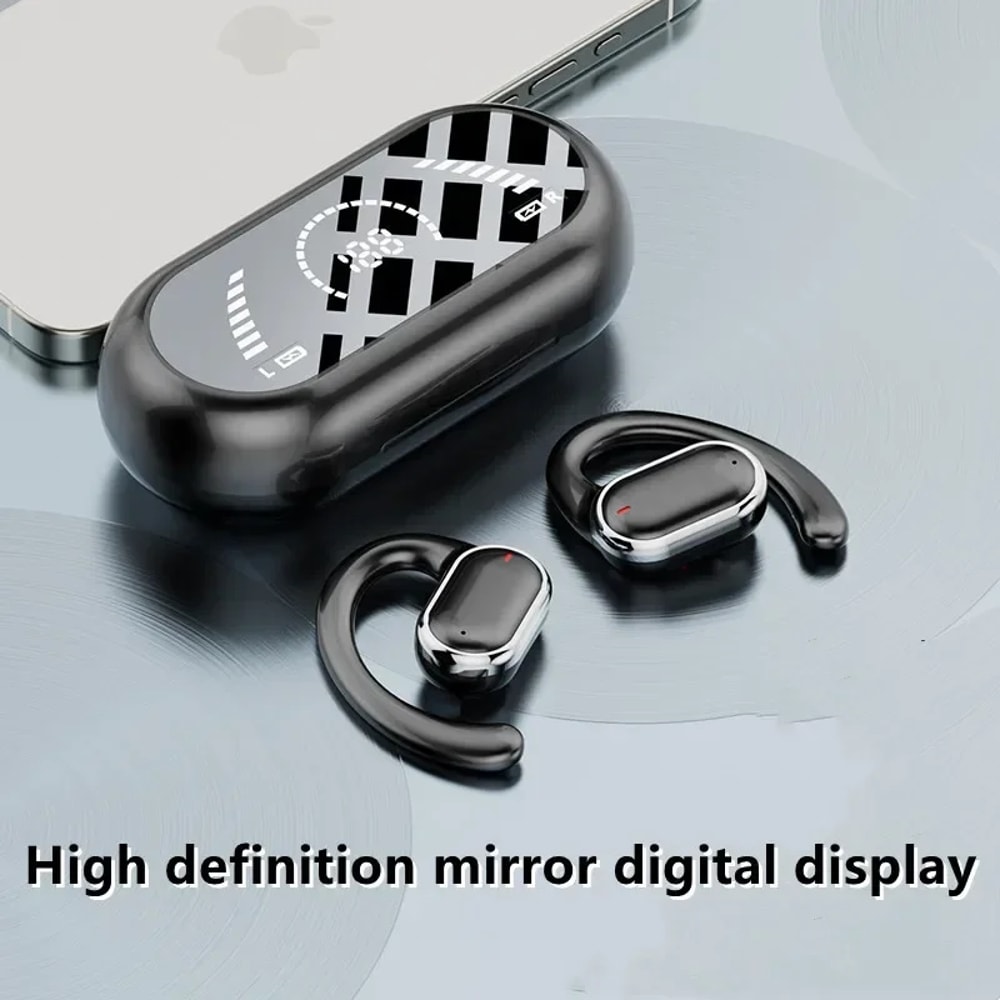TWS Earhook Bluetooth Earphones Low Latency Gaming Headset with HiFi Stereo & Noise Reduction for Sports