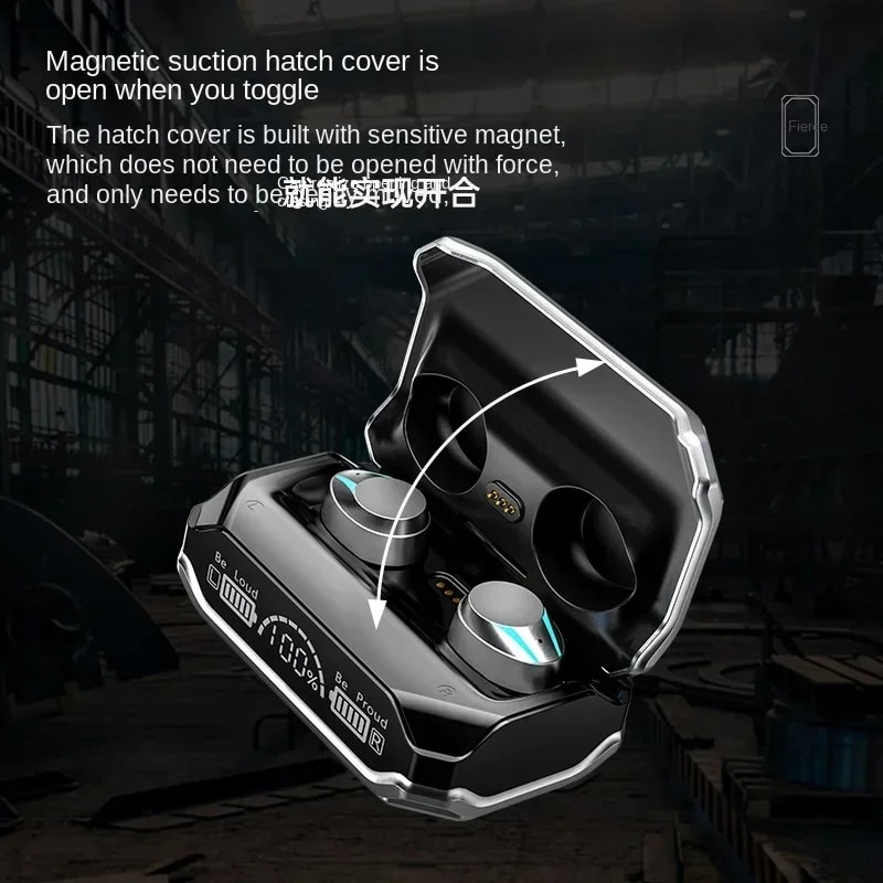 TWS Wireless Bluetooth Earbuds with Touch Control Noise Reduction Stereo Sound Waterproof and Built In Microphone