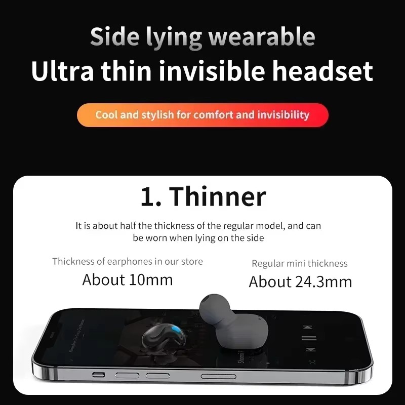 Wireless Bluetooth Headphones Noise Reduction Sports Earbuds for Gaming & Sleep